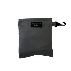 Two-Way Convertible Nylon Tote Bag / Backpack (Dark Gray/Tan)