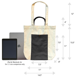 Canvas Tote Bag with Handles (Black)