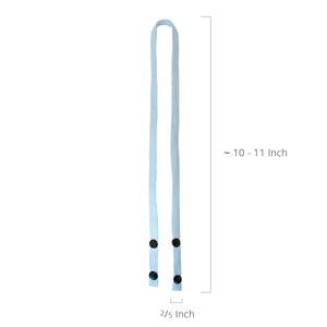 Face Mask Lanyard with Snap Button (Light Blue, 3-Pack)