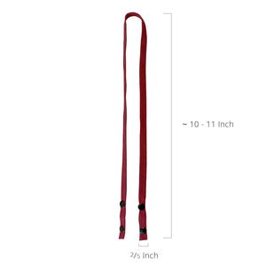 Face Mask Lanyard with Snap Button (Maroon, 3-Pack)