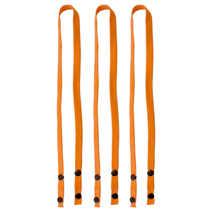 Face Mask Lanyard with Snap Button (Orange, 3-Pack)