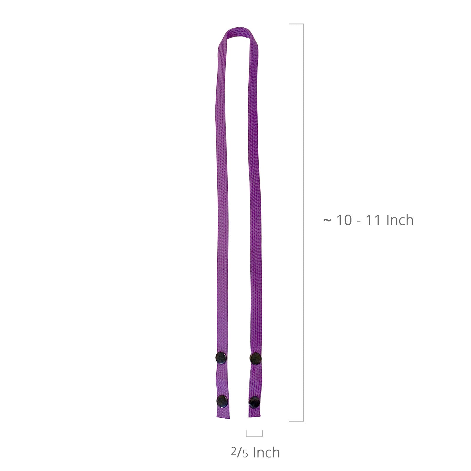 Face Mask Lanyard with Snap Button (Purple, 3-Pack)