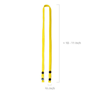 Face Mask Lanyard with Snap Button (Yellow, 3-Pack)