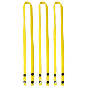 Face Mask Lanyard with Snap Button (Yellow, 3-Pack)
