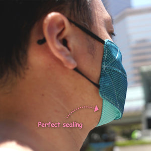 Origami Style Reusable Polyester Cloth Face Mask (Black)