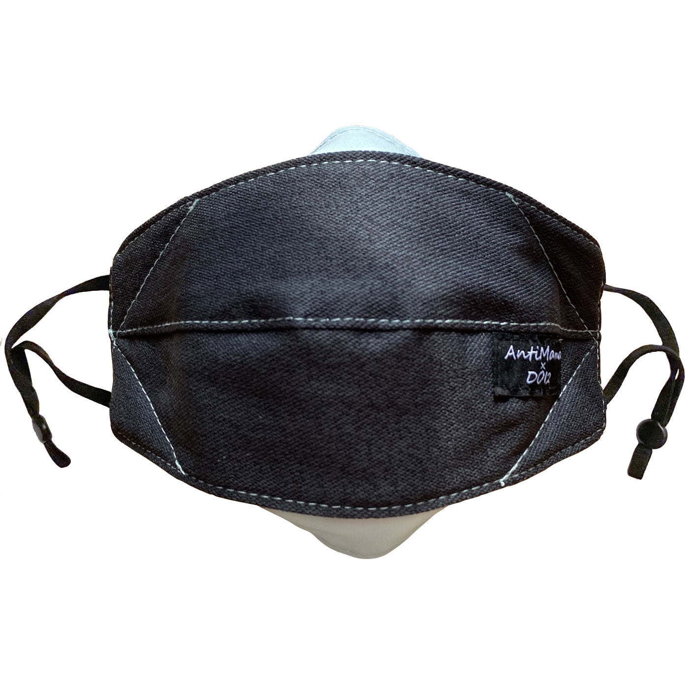 Origami Style Reusable Polyester Cloth Face Mask (Charcoal / Light Mint)